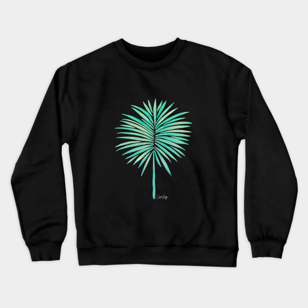 fan palm seafoam Crewneck Sweatshirt by CatCoq